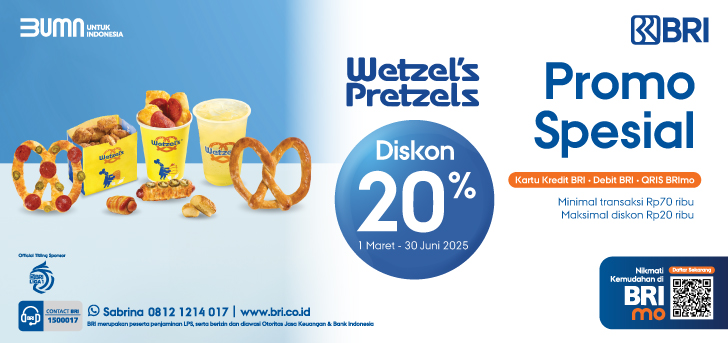 Promo Spesial Wetzel's Pretzels