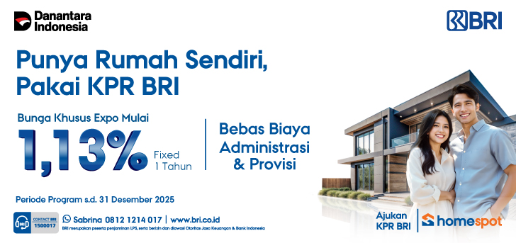 Suku Bunga KPR Eksklusif Developer Rekanan BRI